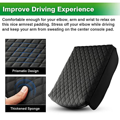 Shademax Center Console Cover for Kia Telluride Accessories 2026 2025 2024 2023-2020 Armrest Cover Cushion Pad PU Leather Armrest Seat Box Cushion Middle Console Lid Protector Anti-Scratch - size: Size for Kia Telluride 2020-2026