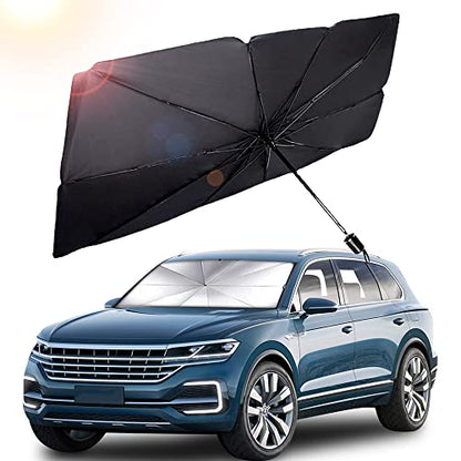 AOCISKA 55" x 31" Car Sunshade Umbrella,Upgraded Windshield Cover Sun Shade,UV Reflecting Portable Front Window Cover,Universal Car Windshield Sunshades,UV Block for Front Windows,Fits Most Vehicles