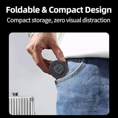 Vacuum Magnetic Car Phone Holder Compatible with MagSafe, 360° Adjustable Reinforced 110+LBS Suction Cup Phone Mount, Foldable Car Phone Holder for iPhone 17 Pro Max/16/15/14/13/12 & Android - color: Space Gray