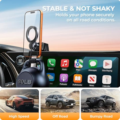 Car Phone Holder for BMW X5 2019-2023 & X6 2020-2023 & X7 2019-2022 (Only for 12.3-Inch Screen) 360° Rotation Magnetic Cell Phone Mount, Compatible with Magsafe, Does Not Affect Air Vent - style: Fit for 19-23 X5 & 20-23 X6 & 19-22 X7, 12.3-Inch