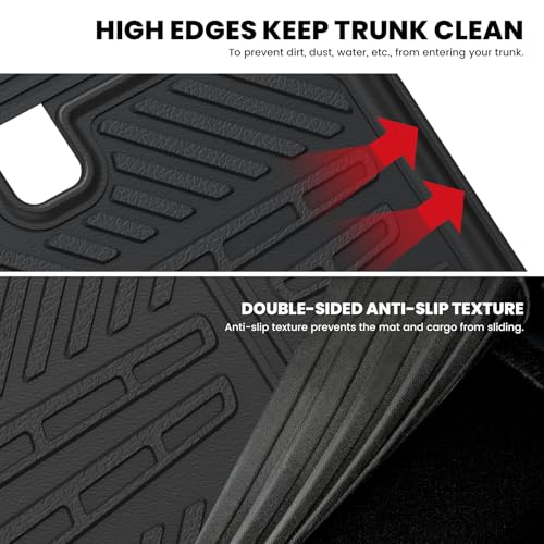 LASFIT Cargo Mat & Backrest Mats Fits for Mercedes Benz GLS 2017-2019 350d / 450/550 / 63 AMG, GL 2013-2016 350/450 / 550/63 AMG, All Weather TPE Trunk Mat for GL&GLS Cargo Liner with Seatback - size: 2013-2019 | For Mercedes Benz GLS | Cargo Mat