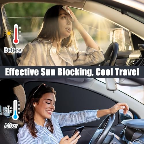 ZATOOTO 4 Pack Car Privacy Curtains, Full Blackout Car Window Shades, Universal Fit for Most Cars, Great for Travel, Camp, Privacy - size: Blackout-4pcs