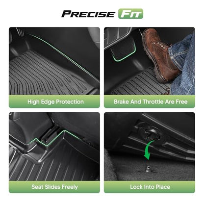 Cartist Floor Mats and Cargo Liner Fit for Nissan Pathfinder 8 Seats 2022-2026 All Weather TPE Floor Mat Pathfinder Accessories Heavy Duty Carpet Protection (Trunk Mat with Backrest Mat+Floor Mats) - size: 5)Nissan Pathfinder 8【22-26】Full set