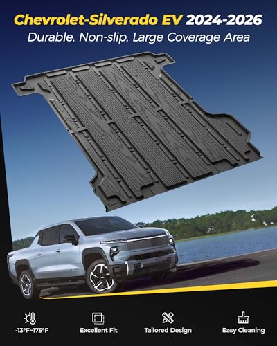 3W Front Trunk Mat & Trunk Bed Mat Fit Silverado EV/GMC Sierra EV/Sierra EV Denali 2024 2025 2026,All Weather TPE Custom Fit Car Accessories for Silverado EV/GMC Sierra EV/Sierra EV Denali - size: Chevy Silverado EV 24-25 Front Mat & Bed Mat
