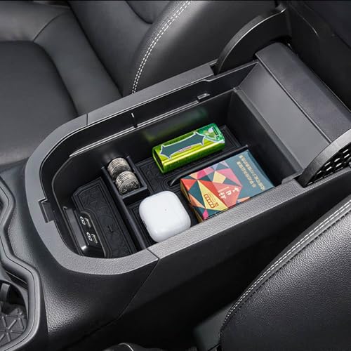Center Console Organizer Tray Compatible with Toyota RAV4 2025 2024 2023 2022 2021 2020 2019 Armrest Storage Box Insert Tray Secondary Interior Accessories - size: 1 Piece | Armrest Storage Tray