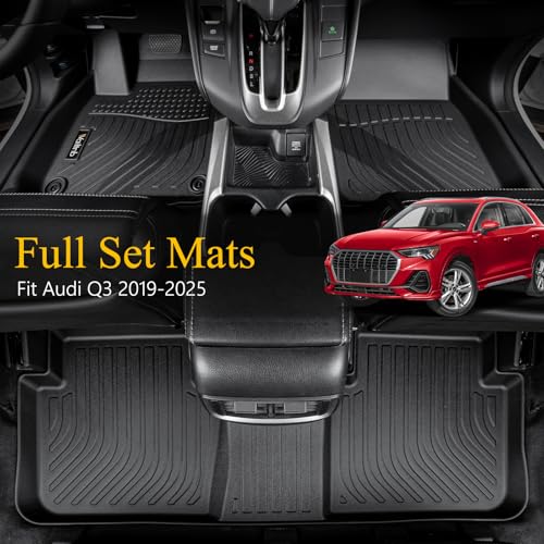 Floor Mats & Cargo Liner Backrest Mat for Audi Q3 2019-2024 2025 All Weather Liners Custom Fit Audi Q3 2019-2024 Waterproof Durable Easy to Clean Accessories - style: 25|For Audi Q3 | 2019-2025 | Backrest Set