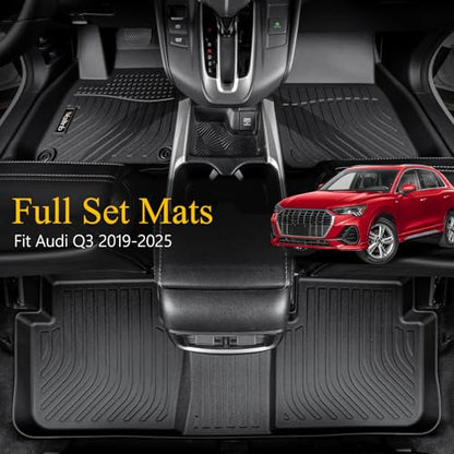 Floor Mats & Cargo Liner Backrest Mat for Audi Q3 2019-2024 2025 All Weather Liners Custom Fit Audi Q3 2019-2024 Waterproof Durable Easy to Clean Accessories - style: 25|For Audi Q3 | 2019-2025 | Backrest Set