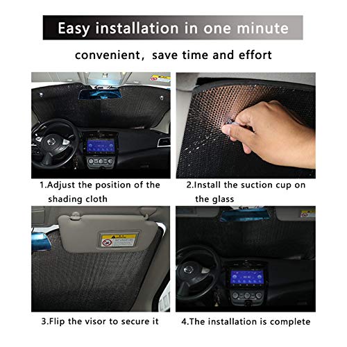 Anime Foldable Car Windshield Sun Shades Universal Fit 51.2" X 27.5"Keep Your Vehicle Cool, Uv Sun and Heat Reflector Car Truck SUV-S - color: Anime 3