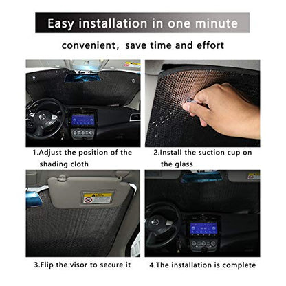 Anime Foldable Car Windshield Sun Shades Universal Fit 51.2" X 27.5"Keep Your Vehicle Cool, Uv Sun and Heat Reflector Car Truck SUV-S - color: Anime 3