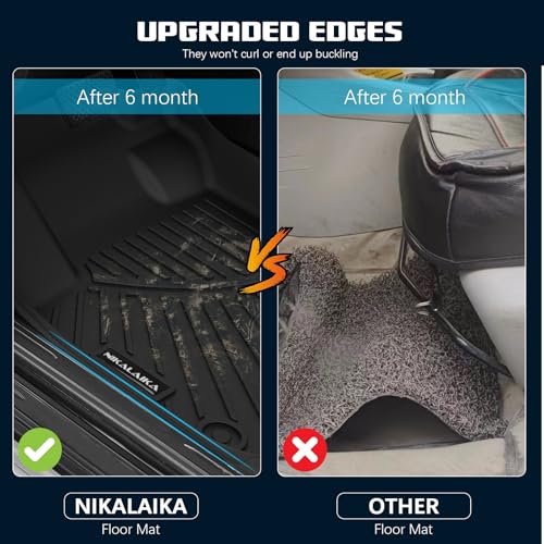 Floor Mat & Cargo Liners for 2012-2017 Toyota Camry (Not Fit Hybrid) All Weather Protection TPE Rubber Full Set Floor Liners & Trunk Mat 2017 Camry Accessories - size: Floor Mats & Trunk Mat for 2012-2017 Camry