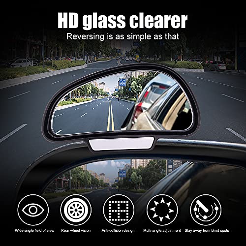 Car Blind Spot Mirror,Wide Angle Rearview Mirror,Adjustable Car Auxiliary Side Mirror Universal for Cars Truck,Left