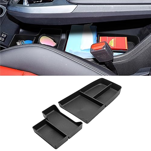 Jaronx Compatible with BMW X1 Center Console Organizer Tray 2023 2024 2025 2026 U11, 2PCS Lower Console Organizer Tray, TPE Storage Box for 2023-2026 BMW X1 Accessories - size: X1 U11 Console Organizer