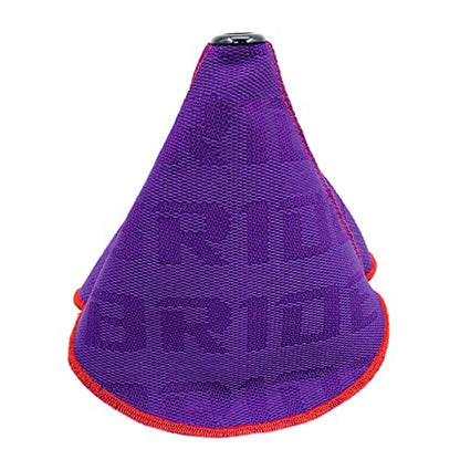 Universal Shift Knob Shifter Boot Dust Cover Purple Canvas Hyper Fabric Racing Car Gear Shift Knob Collars MT/at - color: Purple