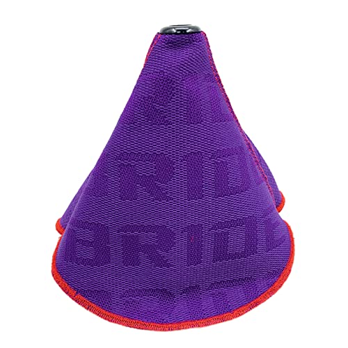 Universal Shift Knob Shifter Boot Dust Cover Purple Canvas Hyper Fabric Racing Car Gear Shift Knob Collars MT/at - color: Purple
