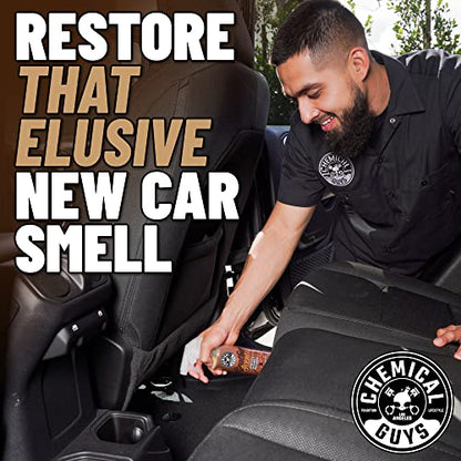 Chemical Guys Leather Scent Premium Air Freshener & Odor Eliminator – Car Air Freshener Leather Scent– Eliminates Odors and Refreshes Cars, Trucks, SUVs and RVs, 16 oz - size: 16 Fl Oz (Pack of 1), style: LEATHER 16 oz