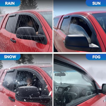 Window Visors Rain Guards for 1996 1997 1998 1999 2000 Toyota RAV4, Out-Channel Window Vent Wind Deflectors Visors Shades for 96 97 98 99 00 Toyota Rav4 - size: 1996-2000 Toyota RAV4