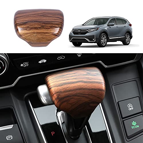 for CRV 2017-2022 Gear Shift Knob Cover Trim Sticker ABS Peach Wood Grain Fit for Honda CRV CR-V LX EX EX-L 2017 2018 2019 2020 2021 2022 Automotive Interior Decoration Accessories - color: Gear Shift Knob Cover