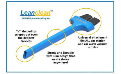 2'' x 12'' Wet/Dry Vacuum Claw Nozzle and Tool—Ice Scraper All-in-One (Compatible Bundle) for Auto, Home, Trucks, RVs, & Gas Stations Car Wash Cleaning Supplies, Utility, Attachment Kits (Blue/Black) - color: Combo Pack