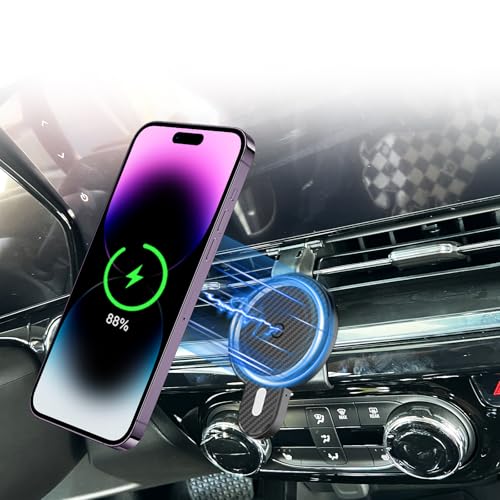 PZK Car Phone Holder for Chevy Trax 2024 2025 Accessories Custom Air Vent Chevy Car Phone Mount Magnetic 15W Fast Wireless Charger Hands Free 360° Rotation Automobile Phone Cradles - color: Magsafe+ Wireless Charger, size: Trax 2024-2025