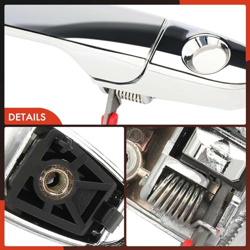 A-Premium Front Passenger Exterior Door Handle with Keyhole Compatible with Chevrolet Impala, Impala Limited, Cobalt & Buick Lacrosse, Lucerne, Allure & Pontiac G5, Solstice & Saturn Sky, Chrome - style: Front Passenger Side