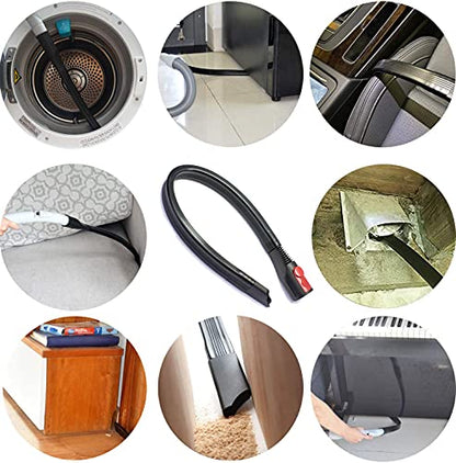 Flexible Crevice Tool for Dyson V7 V8 V10 V11 V15 Gen5 Cordless Vacuums - Vacuum Accessories & Attachments for Dryer Vent, Car Detailing and Corners Cleaning - Dryer Vent Cleaner Kit