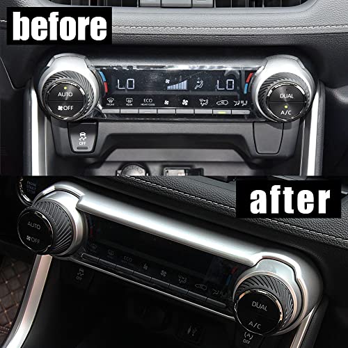 ERIDANUS Auto Accessories Fit for RAV4 2024 2023 2022 2021 2020 2019 Dashboard Ac Switch Panel Button Cover Frame Trim (Matte Silver) ABS 1 PC - color: Matte Silver