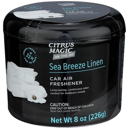 Citrus Magic On The Go Solid Air Absorber Sea Breeze Linen, 8-Ounces Each (866472509) (Pack of 12) - color: Sea Breeze Linen, size: 8 Ounce (Pack of 12)