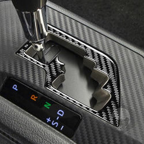 NVCNX Real Premium Carbon Fiber Car Center Console Automatic Transmission Gear Shift Panel Cover Decal Compatible with Toyota RAV4 2013 2014 2015 XLE LE Limited Interior Trim Accessories Black - C - color: 2013-2015 Gear Shift Panel Trim - C