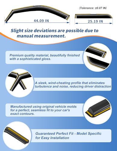 in-Channel Window Rain Guards Fit for Toyota Camry 2018 2019 2020 2021 2022 2023 2024 Low Profile Rain Guard Side Window Deflectors Window Visor Vent Visors Vent Shades Car Accessories - size: Fit for 2018-2024 Toyota Camry