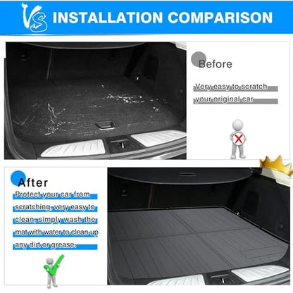 Powerty Only Fit for Trunk Mat Buick Envision 2016 2017 2018 2019 2020 All Weather TPO Rear Cargo Liner Trunk Floor Mat Auto Accessories - size: Cargo Mat｜For｜16-20｜Buick Envision
