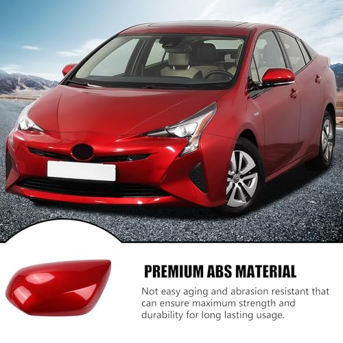 Right Passenger Side Car Mirror Cap Cover Compatible with Toyota Prius 2016 2017 2018 2019 2020 2021, Direct Replacement, 87915-47070, Red - color: red, size: Right