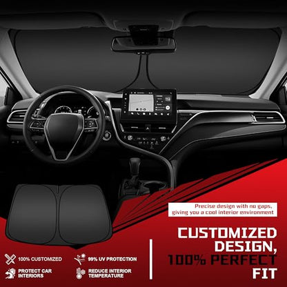 Windshield Sun Shade for 2010-2015 Le-xus RX Foldable Sun Sunshade for Car Front Window Blocks UV Rays and Heat Automotive Interior Protector Custom Fit Accessories - size: for 2010-2015 Le-xus RX