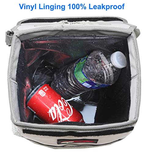 EPAuto Waterproof Car Trash Can with Lid and Storage Pockets, 2.5 Gallon Leakproof, Gray - color: Grey