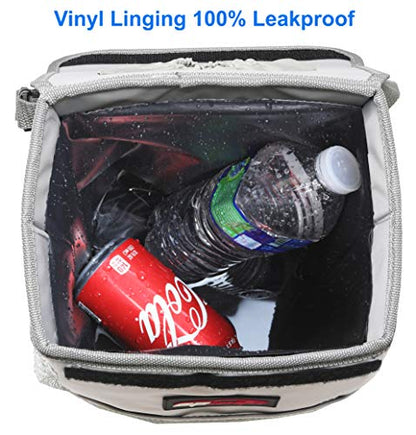 EPAuto Waterproof Car Trash Can with Lid and Storage Pockets, 2.5 Gallon Leakproof, Gray - color: Grey