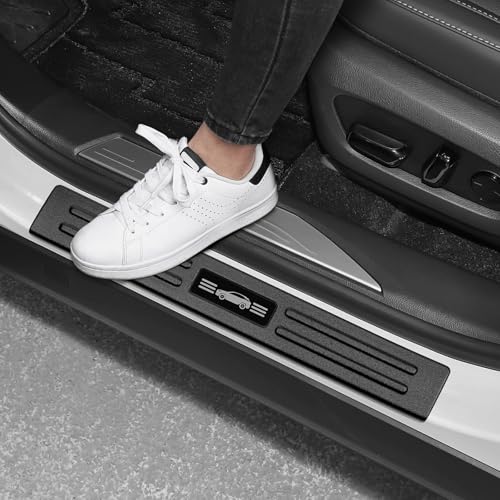 4PCS Door Sill Protector Compatible with Lexus 2023 2024 2025 2026 RX RX350 RX350h RX500h F Sport Accessories Matte Black ABS Plastic Material Auto Door Entry Guards - color: 2023-2026 RX (Matte Black)