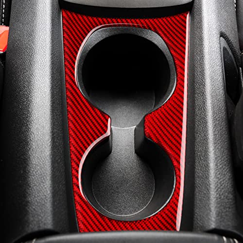 Car Water Cup Holder Sticker Carbon Fiber Decal Interior Trim for Chevrolet Camaro 2010 2011 2012 2013 2014 2015 Accessories - color: Water Cup Holder