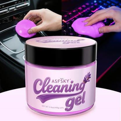 ASFSKY Car Cleaning Gel (Purple,Lavender) Cleaning Putty Universal Dust Cleaning Car Interior Cleaner Keyboard Dust Remover Car Slime Gifts for Men Women Girl（1 Pack） - color: Purple