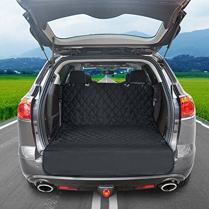 HCMAX Luxury Dog Vehicle Cargo Liner Cover Pet Seat Cover Bed Floor Mat Nonslip Waterproof Universal for Car SUV Truck Jeeps Vans Black - XL