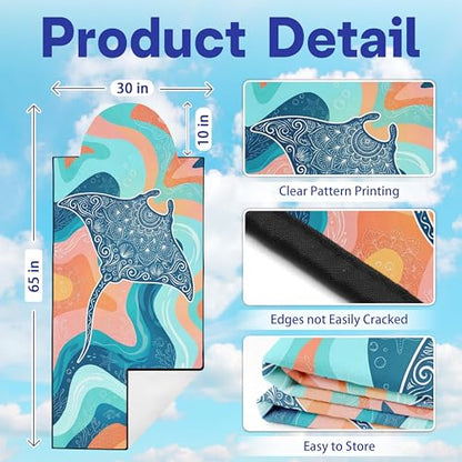 2 Pack Car Seat Towel Covers, Sweat-Proof Microfiber Seat Protectors for Gym, Running, Beach & Workout, Breathable Quick-Dry, Machine Washable, Pastel Manta Ray Print, Universal Fit - color: Pastel Manta Ray