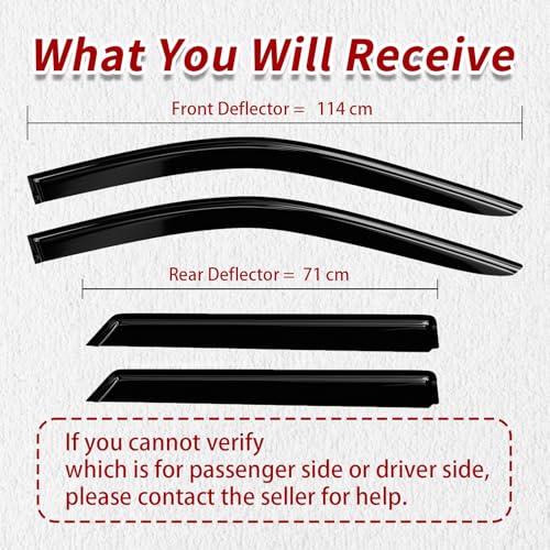 4PC Rain Guards for 2007-2014 Ford Edge Window Visors for 2007-2015 Lincolm MKZ Deflectors Sun Shades Vent Tape On Out Channel - size: 07-14 Ford Edge Lincoln MKX