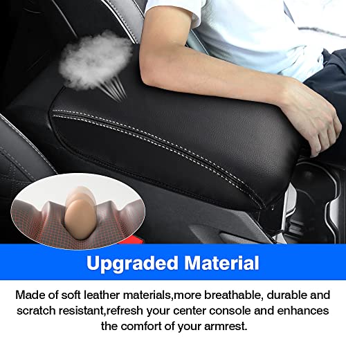 Autorder Center Console Armrest Cover for 2021-2025 2026 Jeep Grand Cherokee L Accessories Armrest Cover Anti-Scratch Middle Console Pad Leather Armrest Protector - size: 21-26 Grand Cherokee L Armrest Cover