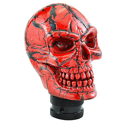 Skull Gear Speed Shift Stick Head Fit Most Cars - color: Red Pattern