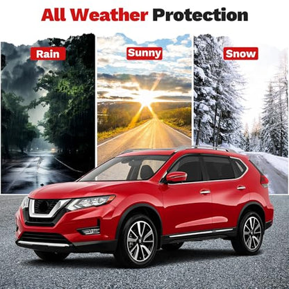 Canvcle Rogue Rain Guards - Window Visors for Nissan Rogue 2014-2020, Outside-Mount Tape-On Side Window Wind Deflectors for Rogue Accessories, Vent Visors Shades Rainproof 4PCS - size: Nissan Rogue 2014-2020
