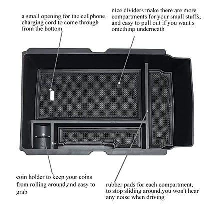 Center Console Organizer Compatible with Honda CRV CR-V 2026-2023 Car Accessories for 2023+ CR-V Hybrid, ABS Plastic, Black ABS Insert Tray Storage Box Glove Pallet - size: for CR-V 2023-2026