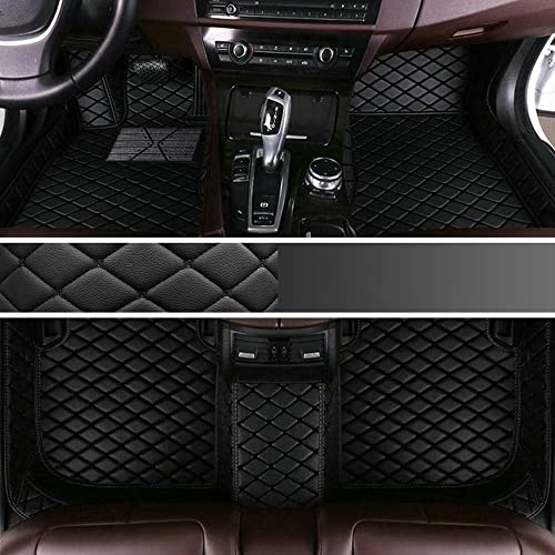 Custom Personalized Floor Mats for Cars - Luxury Full Coverage All Weather Mats, Anti-Slip Leather Mat Set, Fit for 99% of Cars, SUVs & Trucks (Black, A-Diamond) - color: Black, size: A-Diamond
