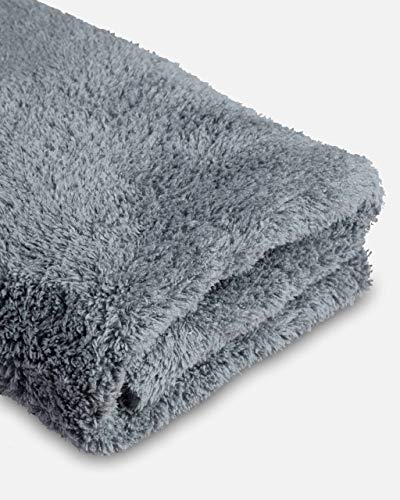 Adam's Borderless Grey Microfiber Towel (12pk) - Premium Ultra Soft Car Detailng Towel Cloths, 480gsm - Safe for Car Wash, Home Cleaning & Pet Drying Cloths (16 Inch x 16 Inch) - size: Pack of 12