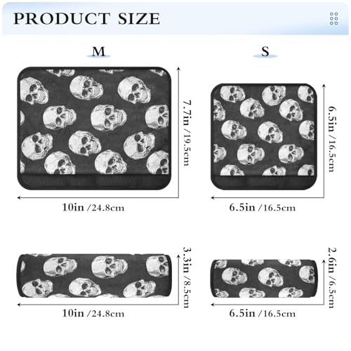Bolaz Skeleton Car Seat Strap Pads Seatbelt Covers Cushion Shoulder Strap Pads for Adults Soft 2Pcs - color: Skeleton, size: Medium