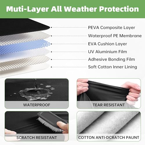 Car Cover for Dodge Charger 2006-2026, Custom Fit Waterproof All-Weather Full Car Cover for SXT, R/T, Scat Pack, Windproof Outdoor Full Cover with Driver-Side Zippered Door, UV-Resistant and Dustproof - size: for Dodge Charger