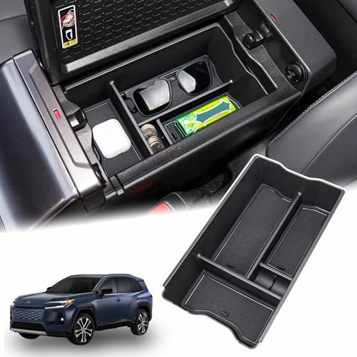 Center Console Organizer Tray Compatible with 2026 Toyota RAV4 Armrest Storage Box Insert Storage Tray ABS Material Interior Accessories - style: 1 PCS Armrest Storage Tray
