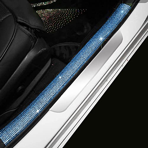 eing Rear Bumper Protector Guard DIY Universal Bling Crystal Rubber Scratch-Resistant Trunk Door Entry Guards Accessory Trim Cover for SUV/Cars(2-Pack,Width7CM/2.8",Long60CM/23.6"),Blue - color: F-Blue (2-pack,Width7CM/2.8",Long60CM/23.6")